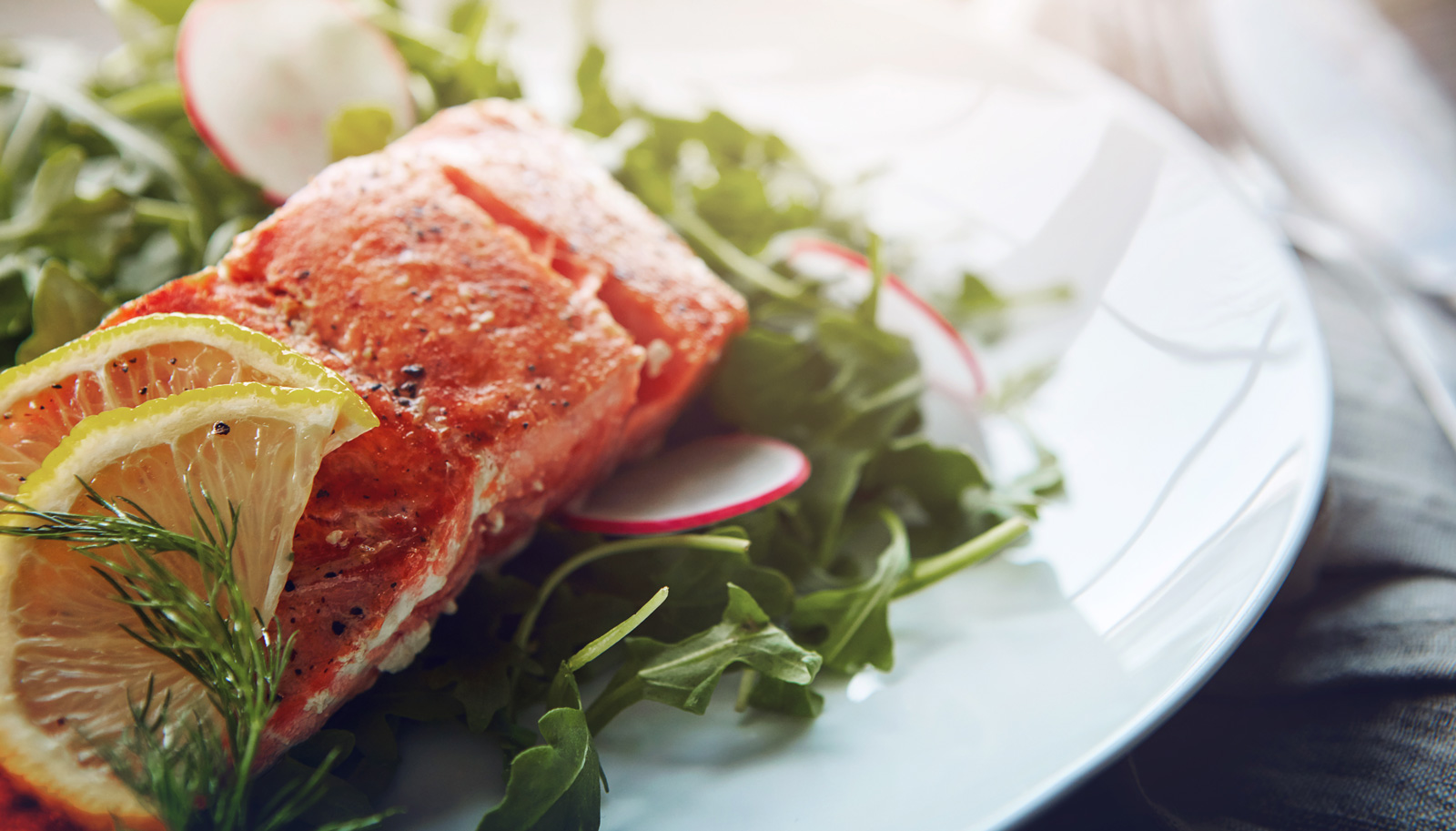 Φρέσος σολομός από τα γεύματα διατροφής Gilli Diet
